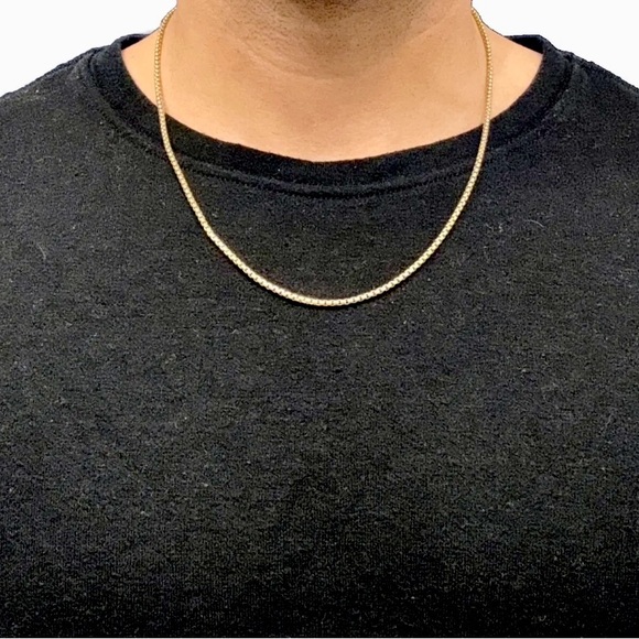 David Yurman 18K Yellow Gold 2.5 mm Box Chain - 22 inches - Picture 3 of 5